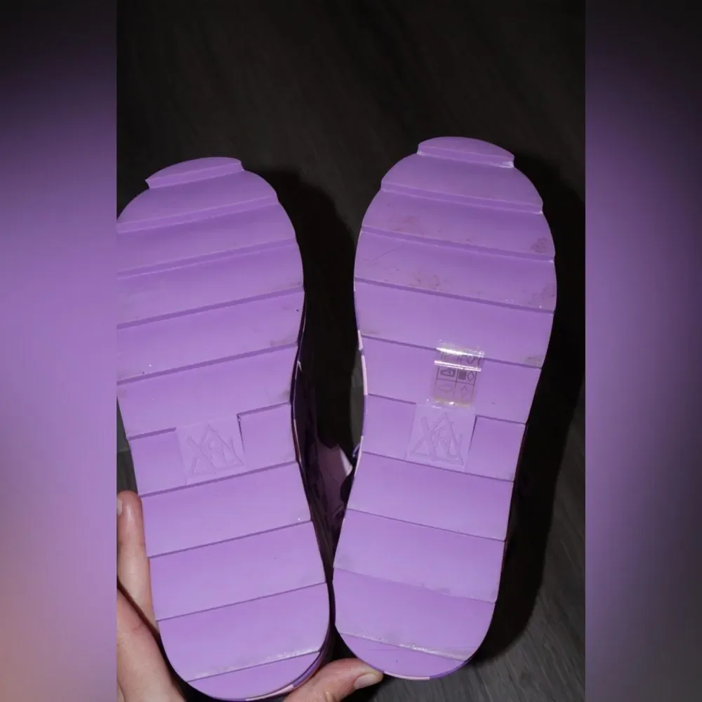 PINK/LAVENDER QOZMO CHECKERPLATFORM SNEAKERS womens 5 - Picture 11 of 12